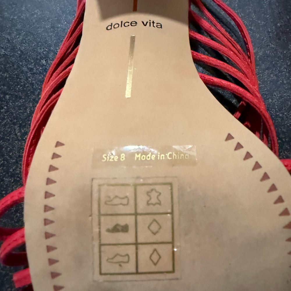 Urban Outfitters Dolce Vita Delana Sandal red woven leather - Picture 9 of 9